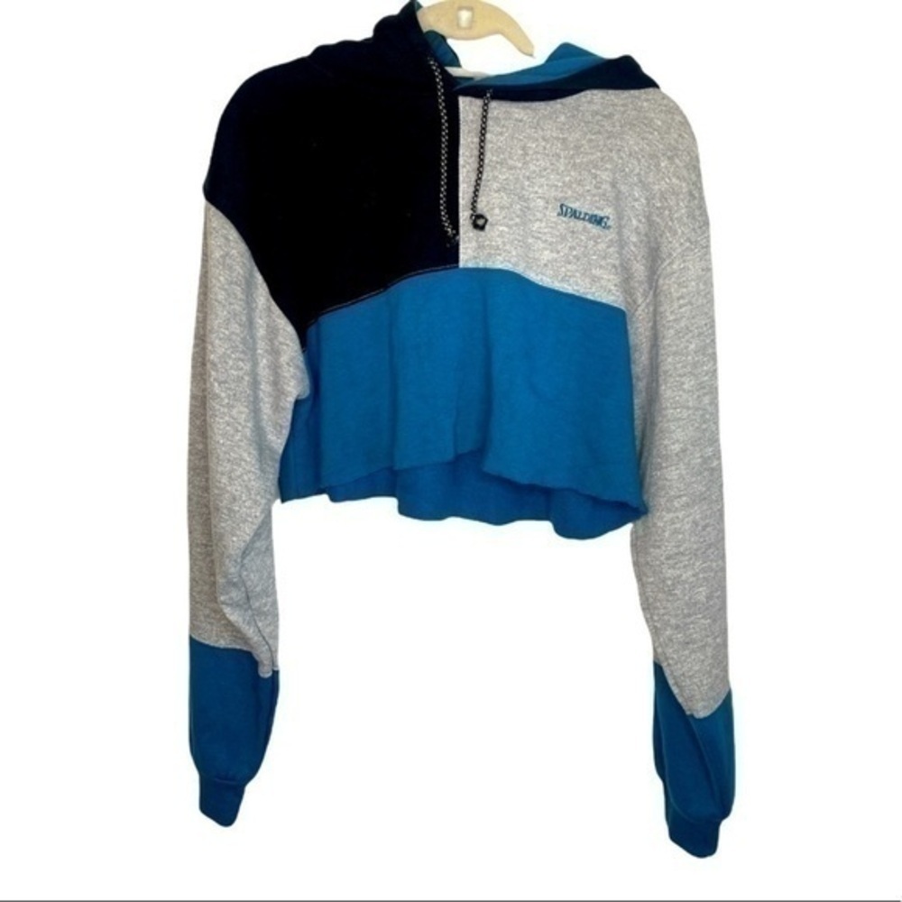 Spalding Cropped Color Block Sweatshirt Size Small
